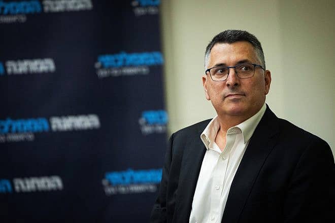 MK Gideon Sa'ar attends a faction meeting of the National Unity Party at the Knesset on Feb. 6, 2023. Photo: Yonatan Sindel/Flash90