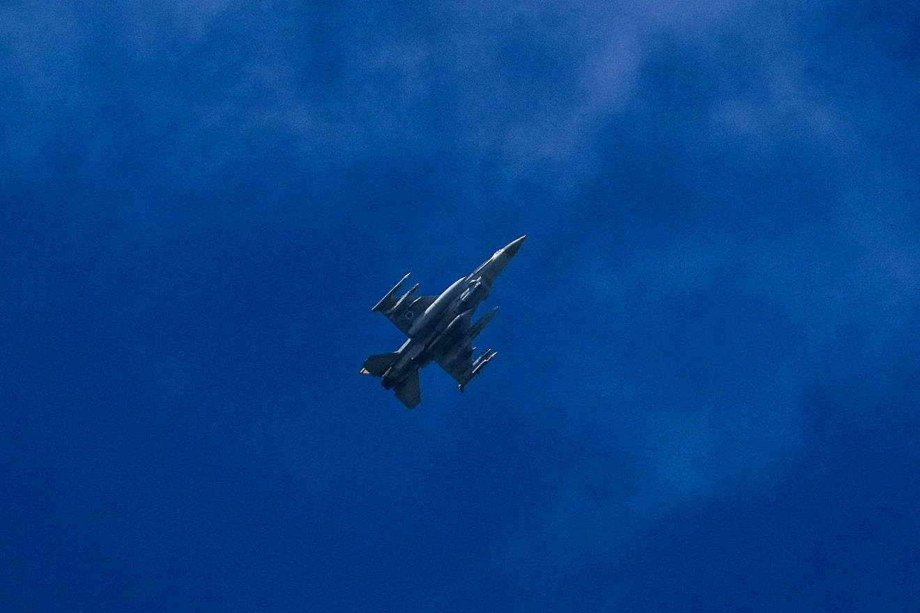An IAF fighter jet returns after an airstrike in Southern Lebanon, March 10, 2024. Photo by Ayal Margolin/Flash90.
