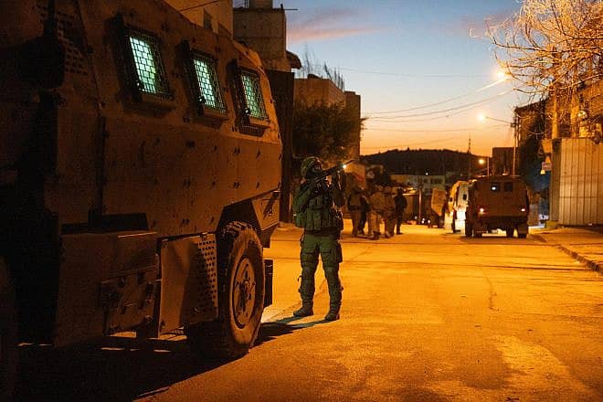 Israeli forces operating in Jenin in northern Samaria, March 12, 2024. Credit: IDF.