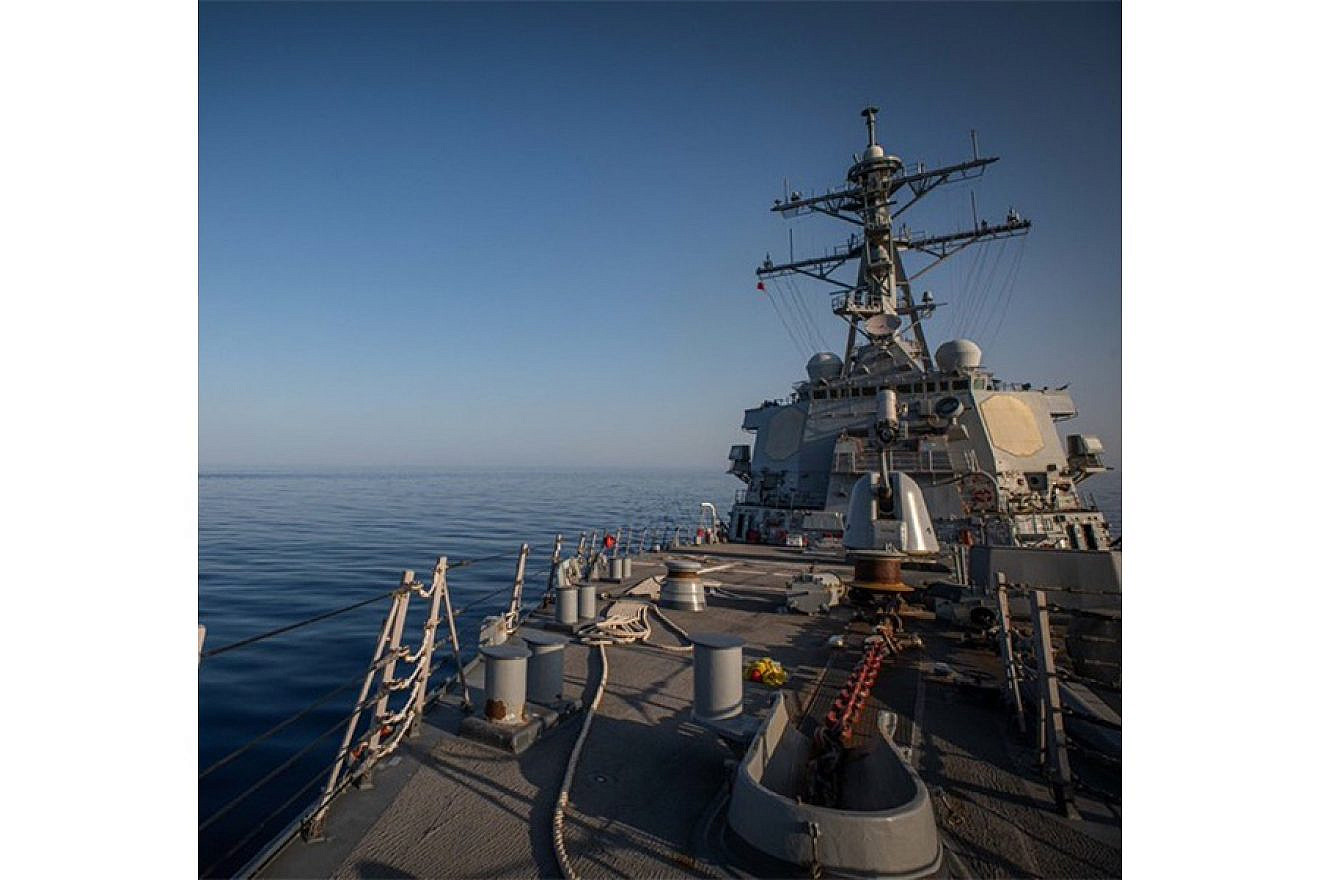 U.S. Central Command forces shot down one anti-ship ballistic missile and three one-way attack unmanned aerial systems launched from Iranian-backed, Houthi-controlled areas of Yemen towards the “USS Carney” in the Red Sea on March 5, 2024. Credit: Courtesy.