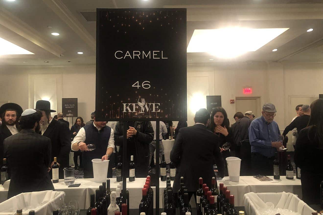 Industry insiders sample myriad wines and spirits during the Kosher Food & Wine Experience. Credit: Courtesy of Royal Wine Corp.