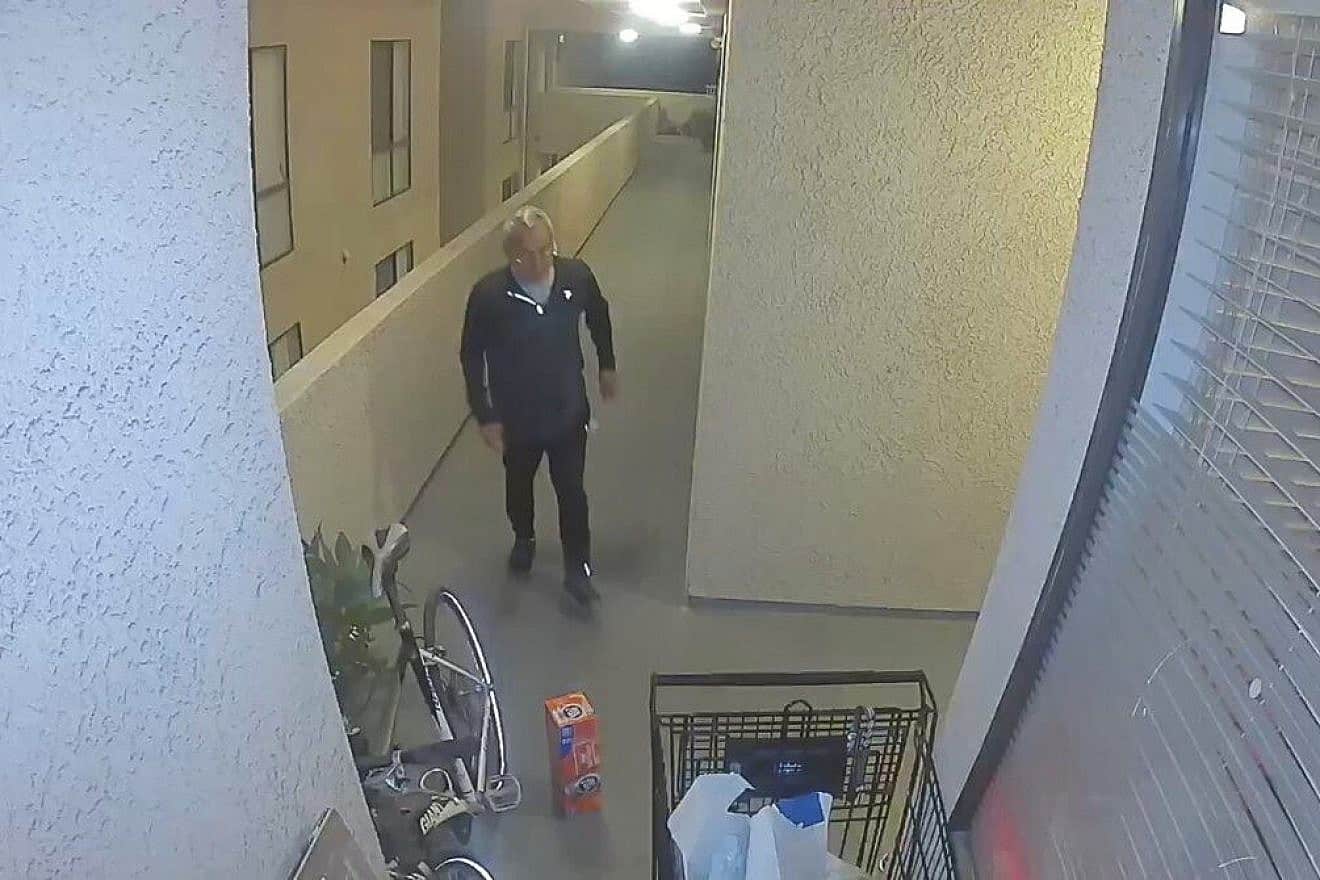 A retired pastor in California drew a swastika on the seltzer box of a neighbor, a Jewish mother of two, on Dec. 5, 2023. Source: Screenshot.