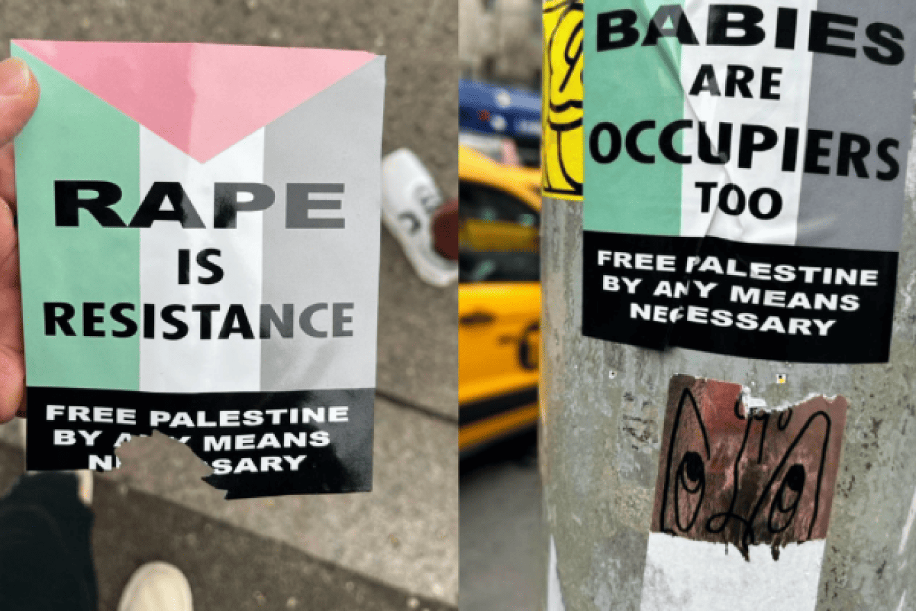 Posters saying, ?Rape Is Resistance.? Credit: Courtesy.