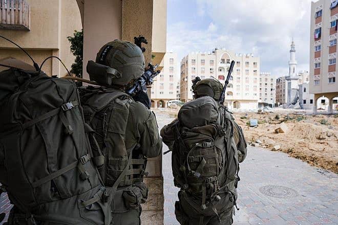 Israeli troops operating in the Gaza Strip, March 9, 2024. Credit: IDF.