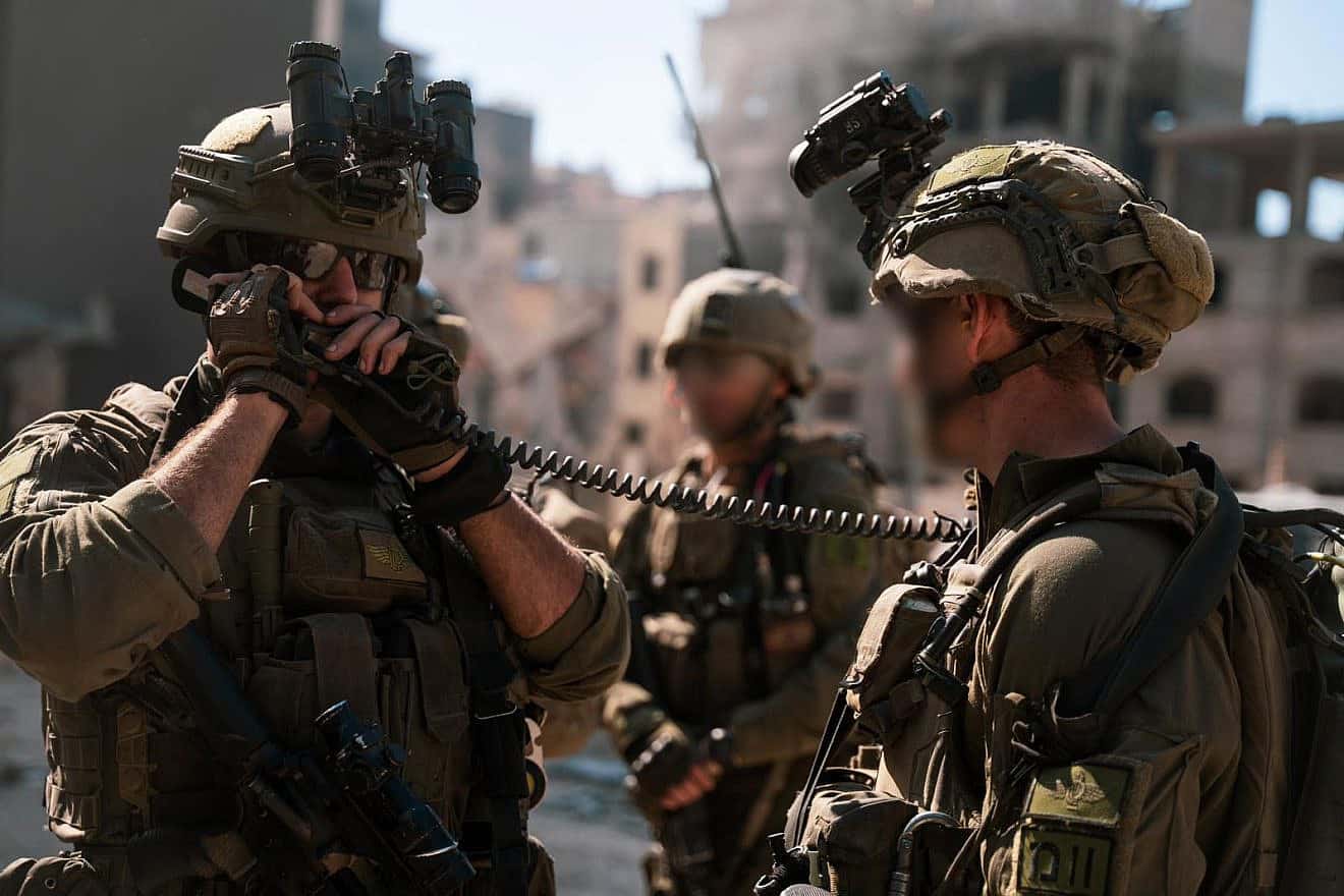 Israeli forces operating in the Gaza Strip on March 30, 2024. Credit: IDF.