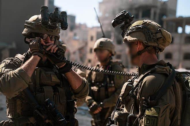 Israeli forces operating in the Gaza Strip on March 30, 2024. Credit: IDF.