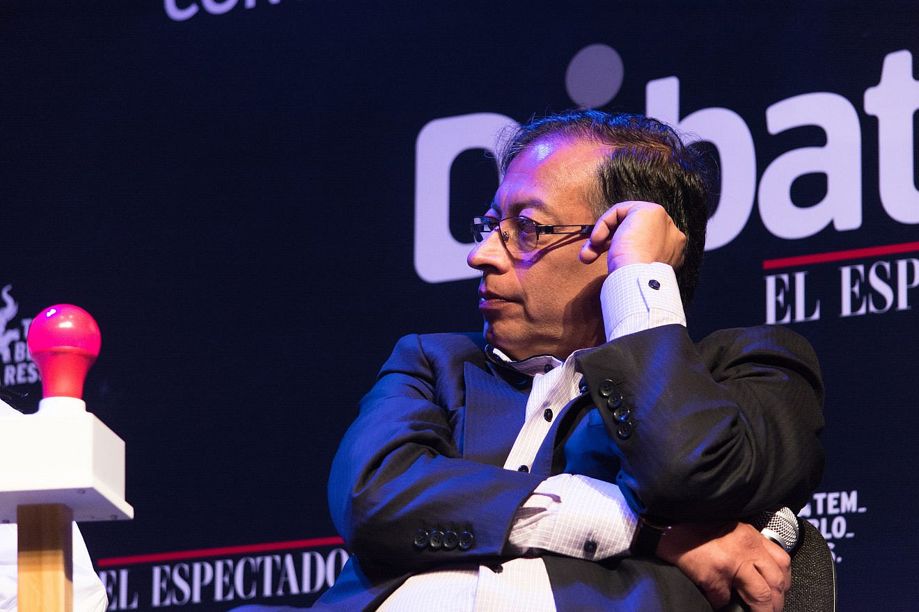 Colombian President Gustavo Petro during a debate on Nov. 22, 2021. Credit: Arturo Larrahondo/Shutterstock.