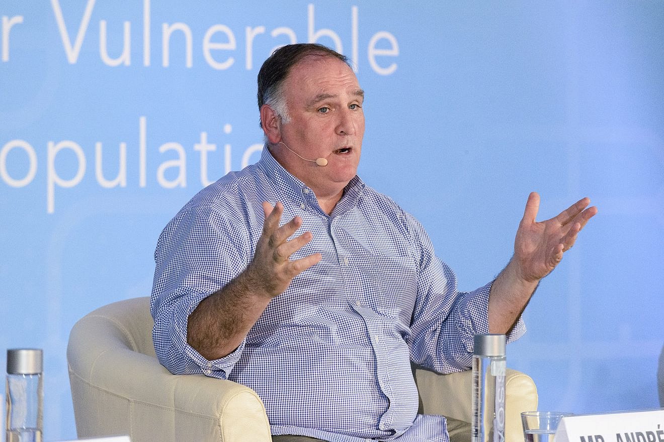 José Andrés, founder of the nonprofit World Central Kitchen, speaks at the April 12, 2019 World Bank/IMF spring meetings. Credit: Josh Cogan/World Bank.