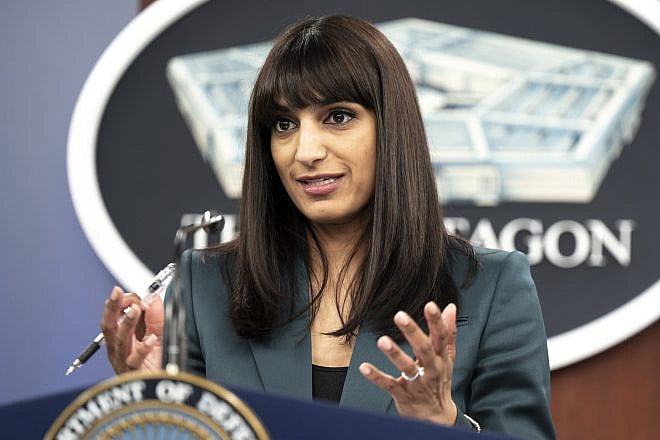 Sabrina Singh, Pentagon deputy press secretary, holds a Jan. 19, 2023 press briefing at the Pentagon. Credit: Lisa Ferdinando/U.S. Department of Defense.