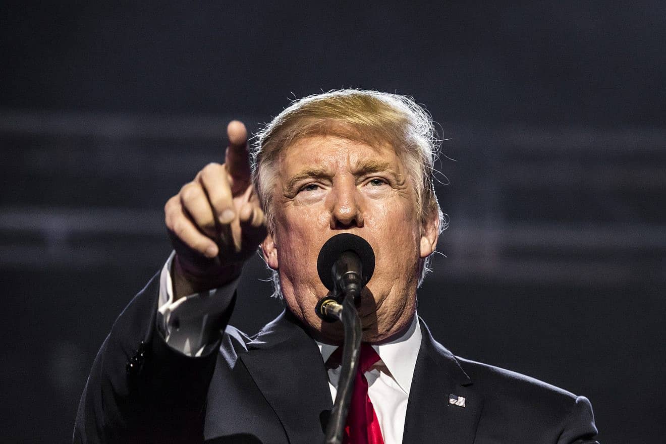 Donald Trump speaks at a Hindu Indian-American rally in Edison, N.J., for "Humanity United Against Terror," on Oct. 15, 2016. Credit: Joseph Sohm/Shutterstock.