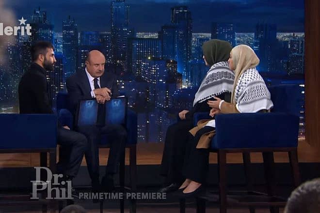 Two University of Michigan students who oppose Israel and its military actions in the Gaza Strip since Oct. 7 debate Dr. Phil McGraw and Mosab Yousef on “Dr. Phil Primetime.” Source: YouTube screenshot.
