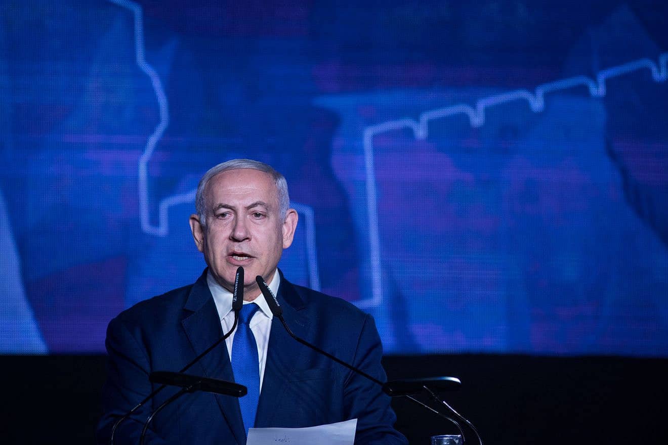 Israeli Prime Minister Benjamin Netanyahu at an event of the Likud Party in Jerusalem, April 16, 2019. Photo by Hadas Parush/Flash90.