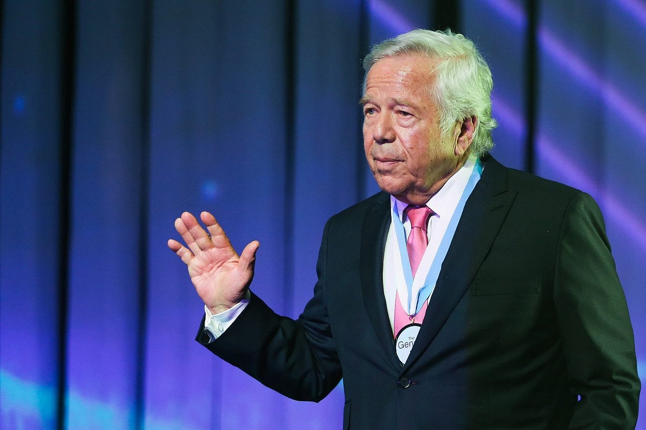 Robert Kraft, winner of the 2019 Genesis Prize seen during the Genesis Prize ceremony, at the Jerusalem theater on June 20, 2019. Photo by Flash90.
