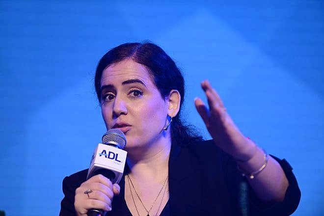 Labor Party Knesset member Naama Lazimi at a conference of the Anti-Defamation League in Tel Aviv, Nov. 16, 2022. Photo by Tomer Neuberg/Flash90.