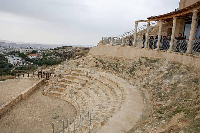 People visit Herodion National Park in Judea, Jan. 9, 2023. Photo by Gershon Elinson/Flash90.