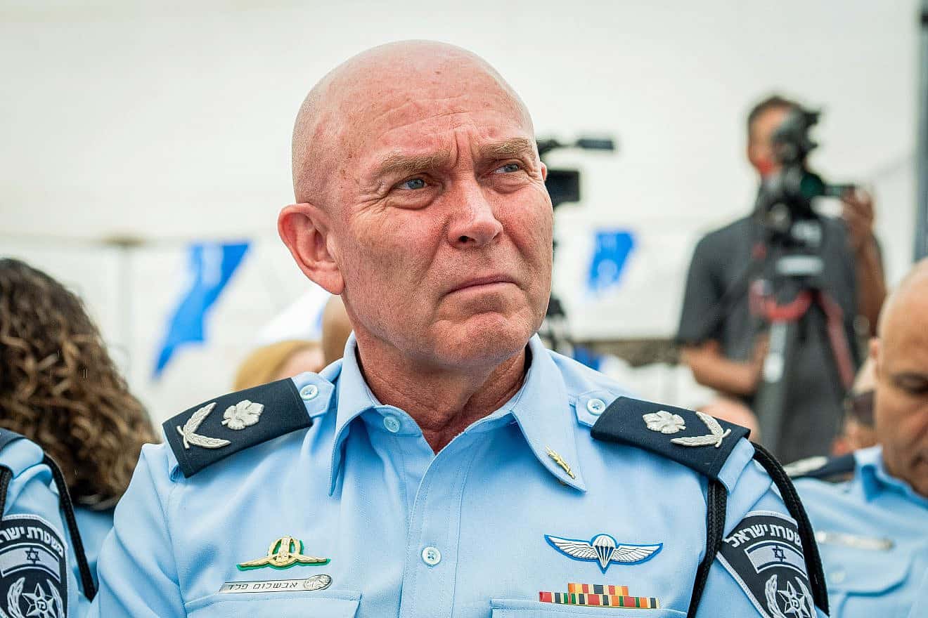 Israel Police Deputy Commissioner Avshalom Peled at police headquarters in Jerusalem, Sept. 13, 2023. Photo by Arie Leib Abrams/Flash90.