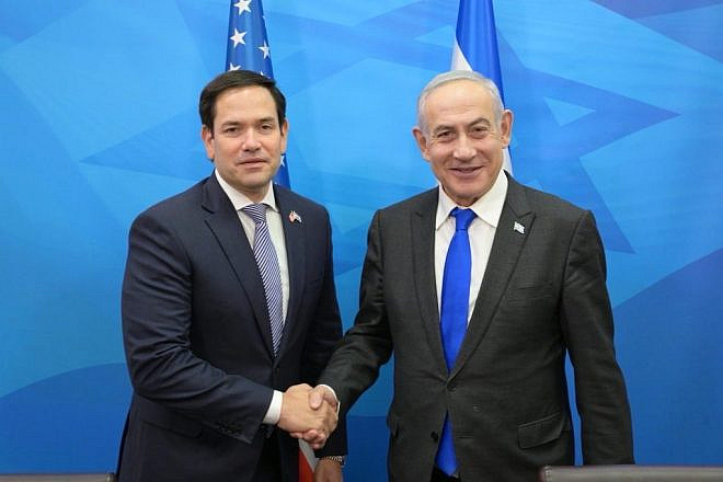Sen. Marco Rubio (R-Fla.) meets with Israeli Prime Minister Benjamin Netanyahu on April 25, 2024. Credit: Courtesy of Sen. Rubio's Office.
