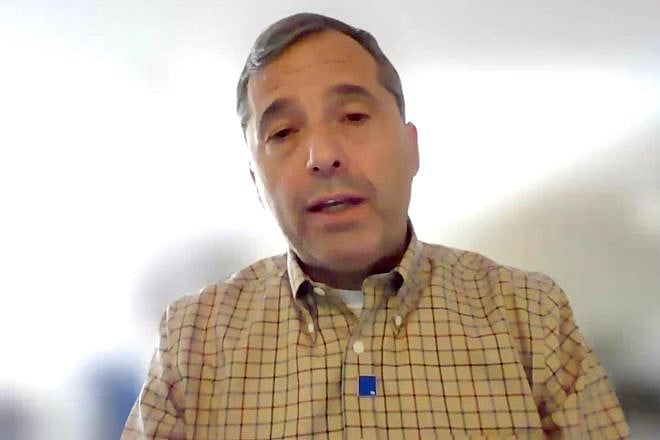 Josh Kraft, president of the New England Patriots Foundation and co-chair of the Hate Crimes Task Force for Massachusetts, speaks during a Lappin Foundation online summit about antisemitism in K-12 schools on April 9, 2024. Source: Screenshot.