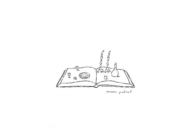 "Passover Seder" from Fran Klagsbrun "Jewish Days: A Book of Jewish Life and Culture Around the Year." Credit: Courtesy of Mark Podwal.
