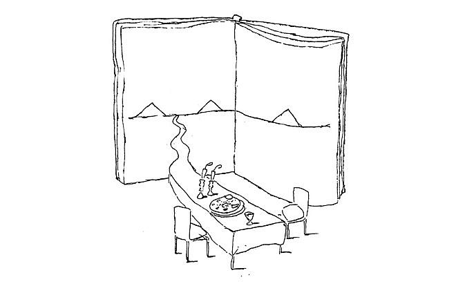 "Seder," 1991, from Elie Wiesel's "A Passover Haggadah." Credit: Courtesy of Mark Podwal.