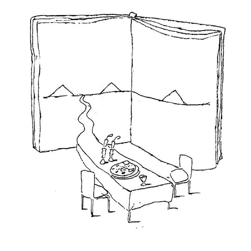 "Seder," 1991, from Elie Wiesel's "A Passover Haggadah." Credit: Courtesy of Mark Podwal.