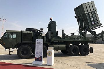 A U.S. Army Iron Dome anti-missile system sits on the apron at Ben Gurion Airport in Israel sometime in 2020. Credit: Jim Garamone/U.S. Department of Justice.