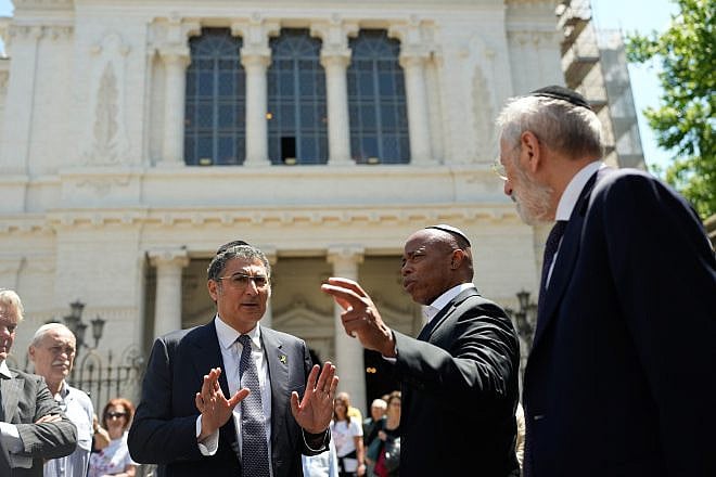 New York City Mayor Eric Adams visits the Jewish Quarter, Great Synagogue and Jewish Museum in Rome, Italy, on May 12, 2024. Credit: Michael Appleton/Mayoral Photography Office.