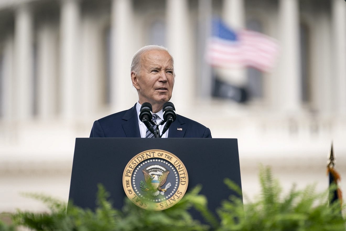 U.S. President Joe Biden speaks at the 42nd Annual National Peace Officers’ Memorial at the U.S. Capitol in Washington, D.C., on May 15, 2024. Credit: Tia Dufour/U.S. Department of Homeland Security.