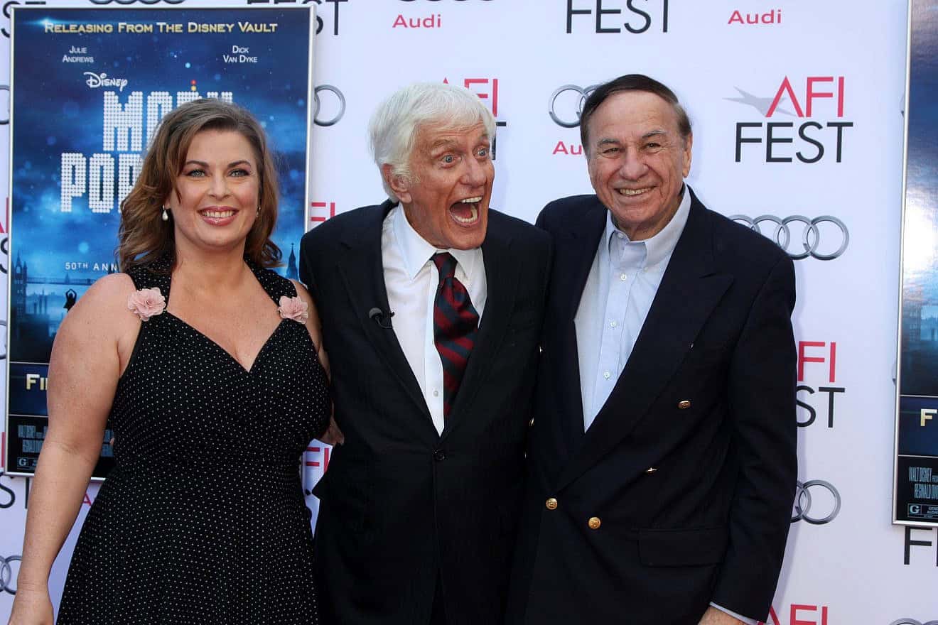 Arlene Silver, her husband, Dick Van Dyke, and Richard M. Sherman at the AFI FEST "Mary Poppins" 50th Anniversary Screening at TCL Chinese Theater in Los Angeles, Nov. 9, 2013. Photo by Kathy Hutchins/Shutterstock.