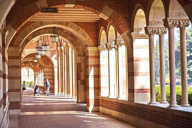A corridor outside a library at the University of California, Los Angeles. Credit: thshao/Shutterstock.