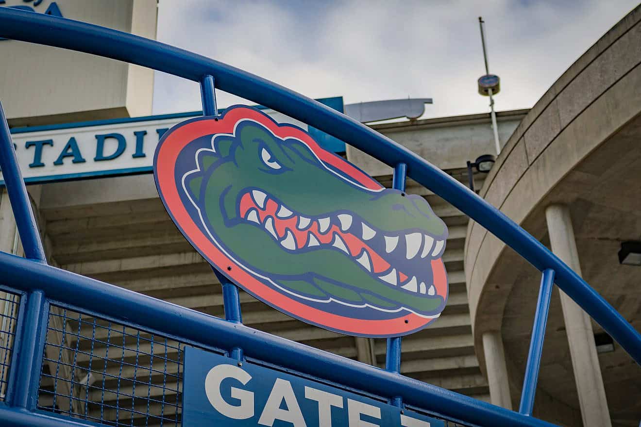 The Gators logo at the University of Florida's Ben Hill Griffin Stadium. Credit: University of Florida.