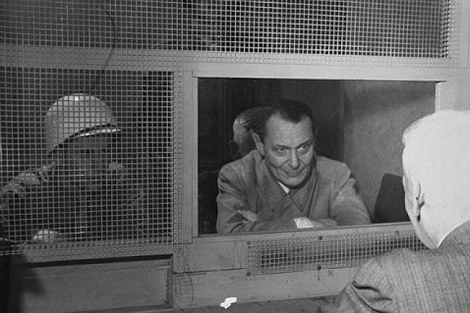 Hermann Goering as a prisoner. Credit: National Archives and Records Administration, College Park, Md.