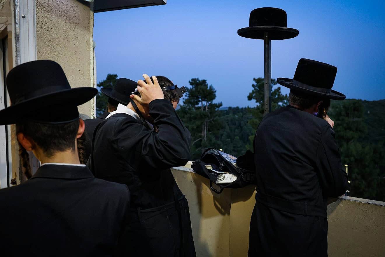 Jews at the gravesite of Rabbi Shimon Bar Yochai on Mount Meron, in northern Israel, ahead of the Lag B'Omer holiday, May 23, 2024. Photo by David Cohen/Flash90.