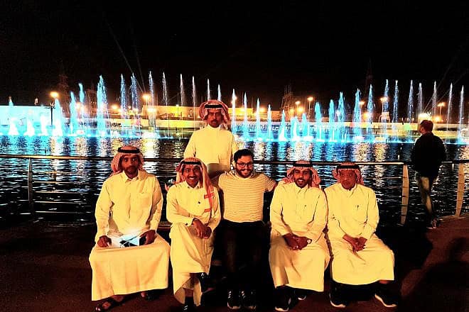 Avi Gold (center) during his visit to Saudi Arabia. Credit: Courtesy.