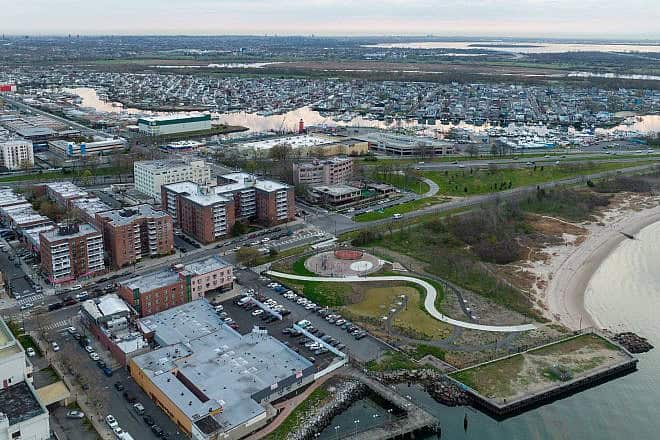 An aerial view over Sheepshead Bay in Brooklyn, N.Y. Credit: Wirestock Creators/Shutterstock.