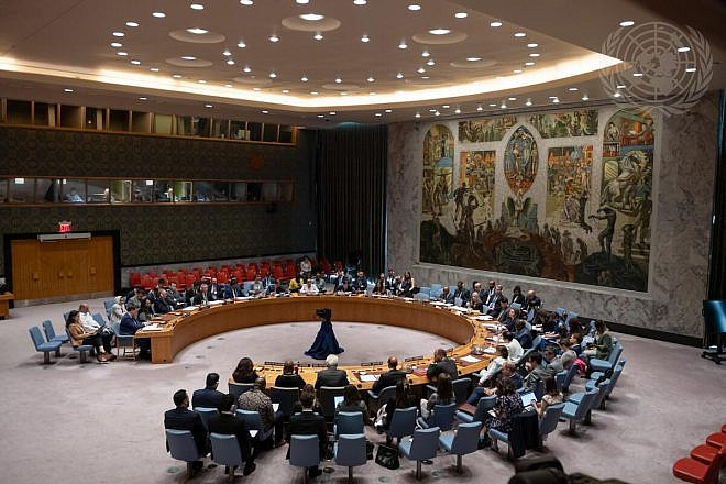 A wide view of the Security Council meeting on the situation in the Middle East, including the Palestinian question, on May 29, 2024. Credit: Rick Bajornas/U.N. Photo.