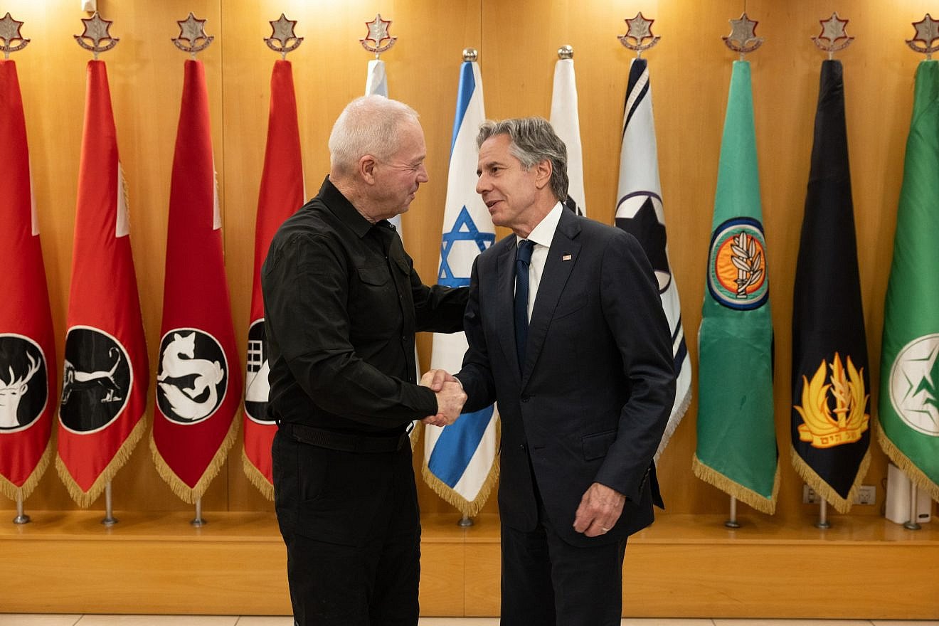 U.S. Secretary of State Antony Blinken meets with Israeli Defense Minister Yoav Gallant in Tel Aviv, Israel, June 10, 2024. Credit: Chuck Kennedy/U.S. State Department.