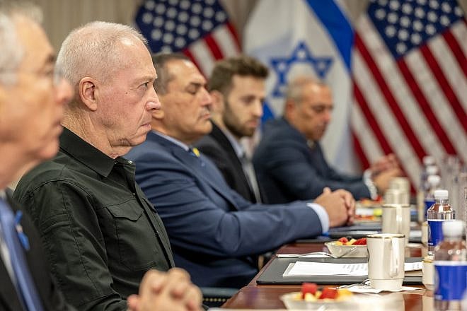 U.S. Secretary of Defense Lloyd Austin and Israeli Defense Minister Yoav Gallant participate in a bilateral exchange at the Pentagon, Washington, D.C., June 25, 2024. Credit: U.S. Air Force Staff Sgt. Eugene Oliver/U.S. Department of Defense.