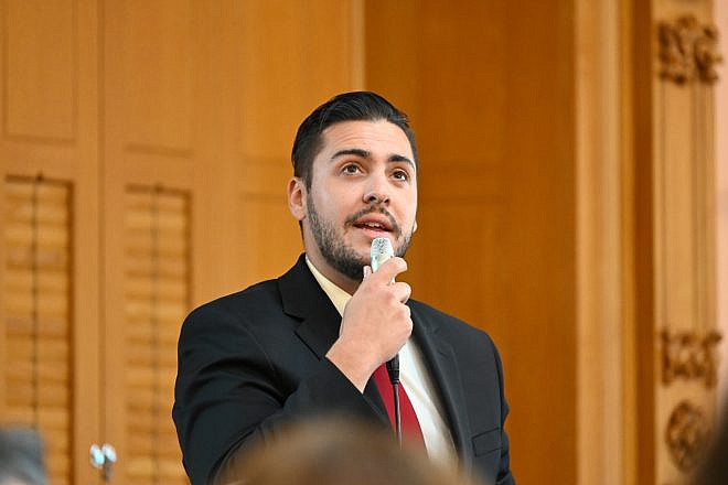 Justin Pizzulli, an Ohio state representative and Republican, speaks about a resolution he introduced expressing the state's support for Israel and condemning Hamas's terror attack. Credit: Ohio House of Representatives.