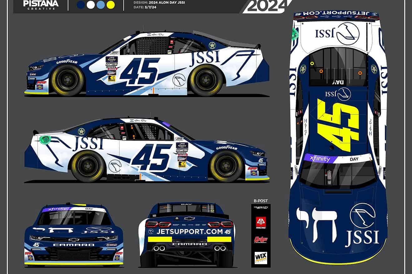 Israel's Alon Day will compete in the NASCAR Xfinity Series Chicago Street Race on July 6. Credit: Courtesy.