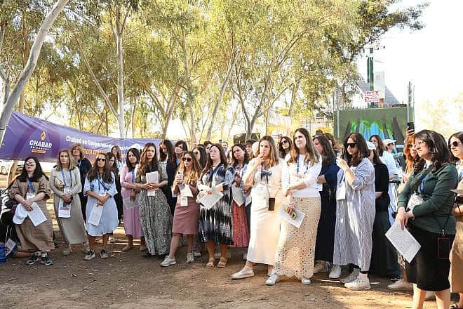Chabad emissaries visit the site of the Supernova music festival massacre, May 29, 2024. Credit: Courtesy of Chabad on Campus International.