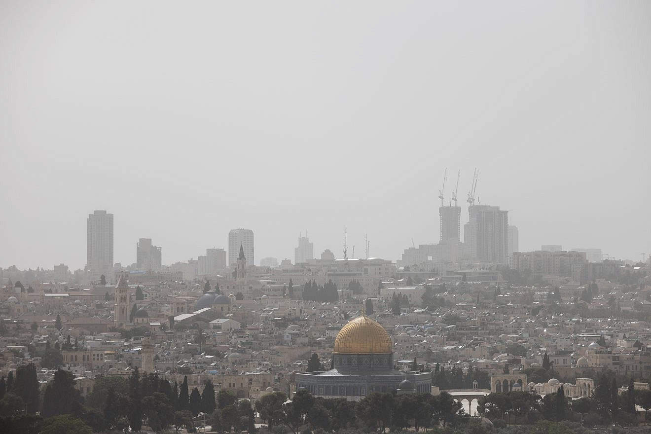 The Temple Mount in Jerusalem's Old City, as seen from the Mount of Olives, May 27, 2024. Photo by Chaim Goldberg/Flash90.