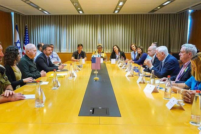 Israeli Defense Minister Yoav Gallant meets with a bipartisan congressional delegation in Tel Aviv, June 17, 2024. Photo by Ariel Hermoni/Ministry of Defense.
