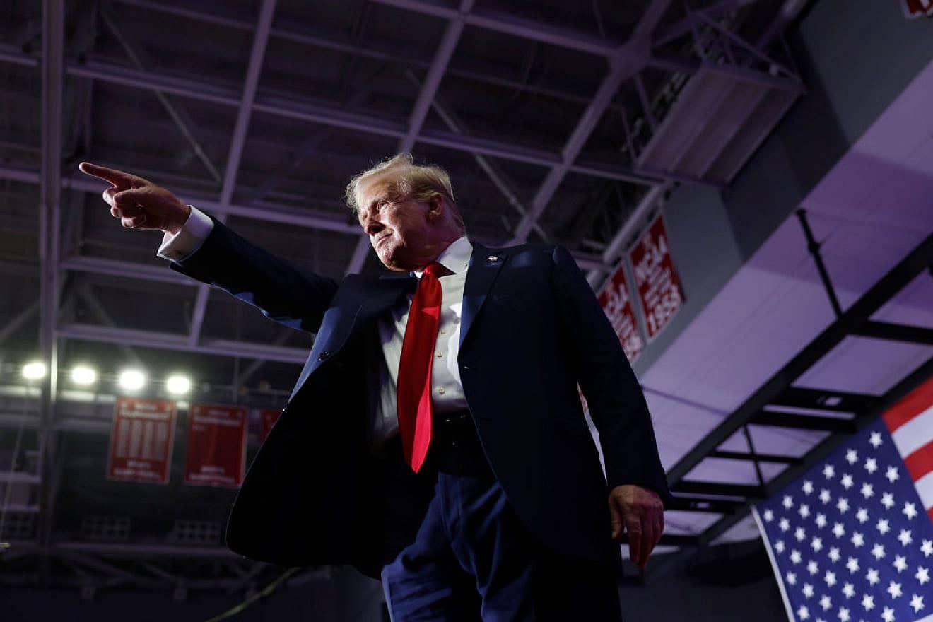 Former president and current Republican presidential candidate Donald Trump at a campaign rally in Philadelphia, June 22, 2024. Credit: Anna Moneymaker/Getty Images.