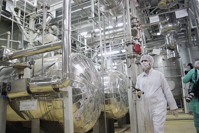 The inside of a uranium conversion facility just outside Isfahan, 250 miles south of Tehran, in 2005. Photo by Getty Images.