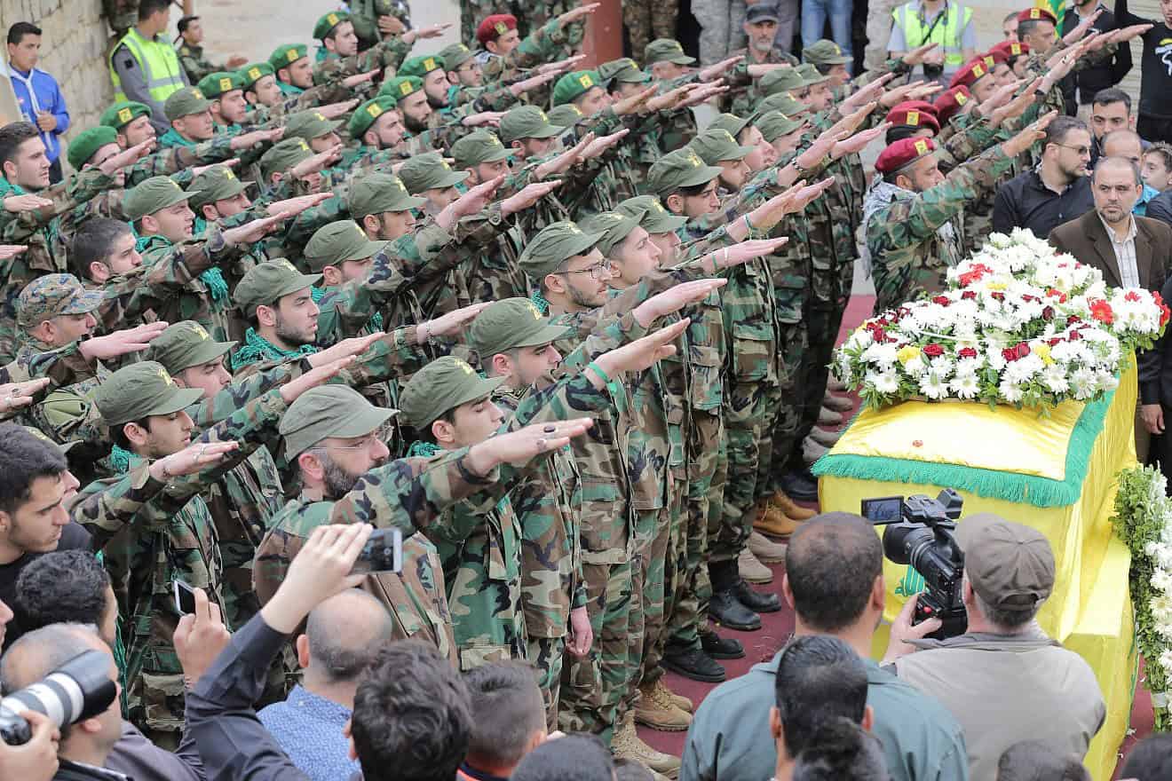 A funeral in At-Tiri in Southern Lebanon’s Nabatieh Governorate for Hezbollah commander Jamil At-Tiri, killed in the Syrian civil war, April 13, 2017. Credit: Crop Media/Shutterstock.
