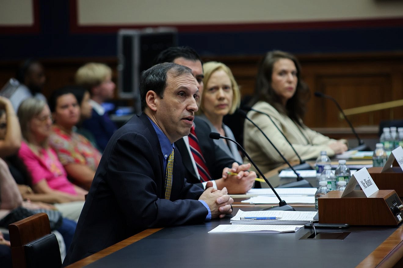 Mark Rienzi, president and CEO of the Becket Fund for Religious Liberty, and other witnesses at a House Subcommittee on Workforce Protections hearing about combating workplace antisemitism in postsecondary education on June 26, 2024. Credit: House Committee on Education and the Workforce.