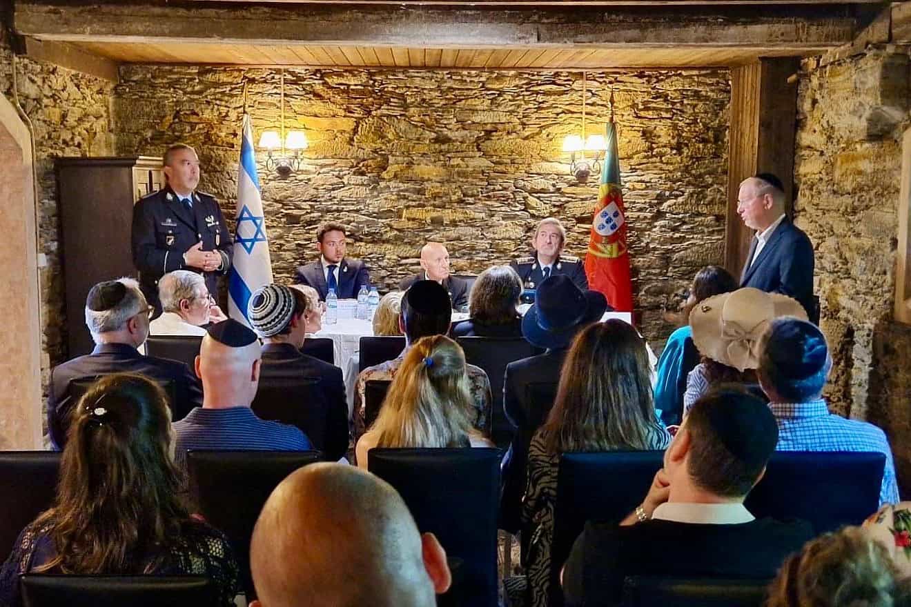 Event held in Portugal pays tribute to Ildefonso Pereira, who died in the line of duty while saving the life of the Israeli Ambassador to Portugal Ephraim Eldar in 1979, June 23, 2024. Credit: Courtesy.