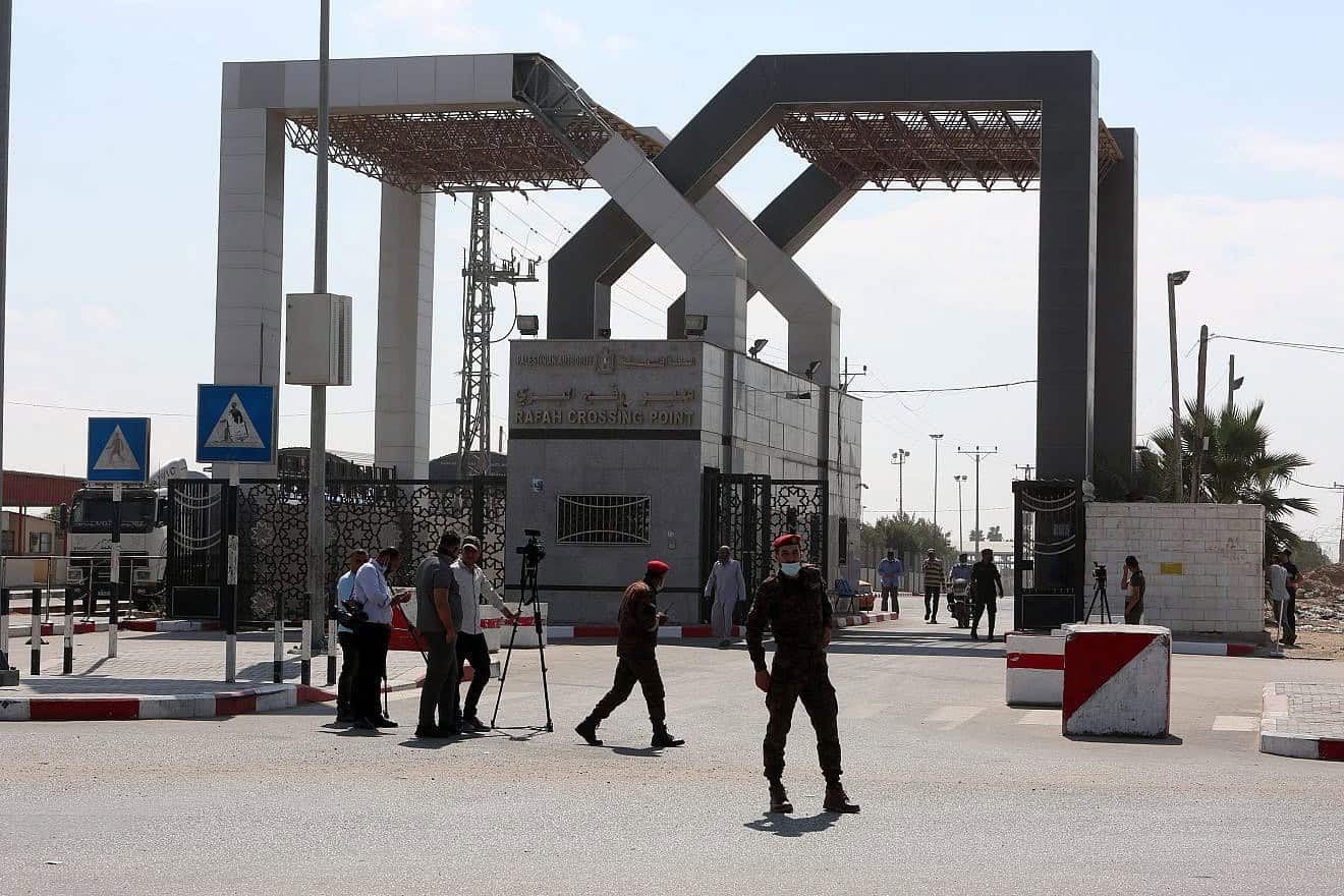 Hamas officials arrive at the Rafah Border Crossing on their way to Egypt, Oct. 3, 2021. Photo by Anas-Mohammed/Shutterstock.