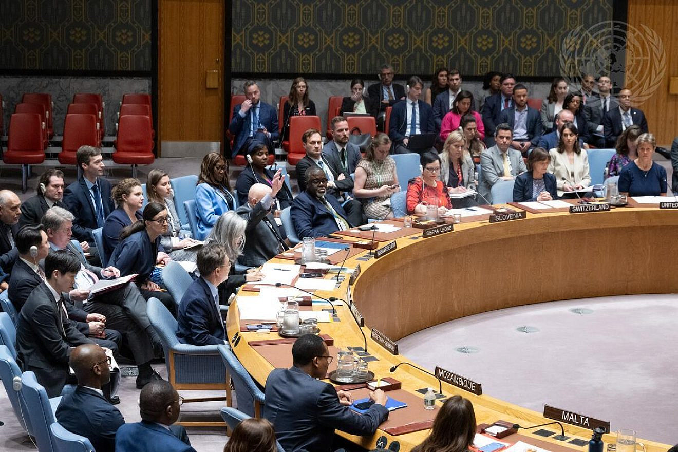 Russia abstains as the United Nations Security Council adopts the U.S.-backed ceasefire Resolution 2735, on June 10, 2024. Credit: Eskinder Debebe/U.N.